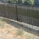 chain-link fence with privacy slats